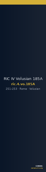 RIC IV Volusian 185A — CANOA