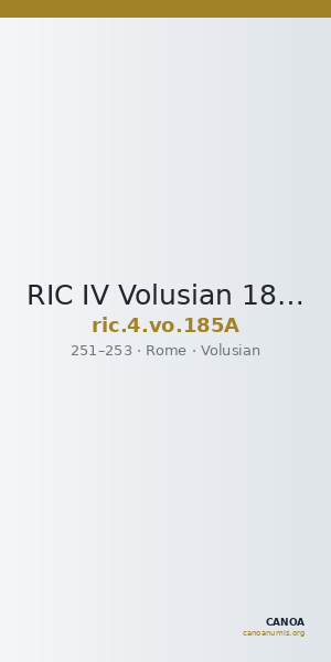 RIC IV Volusian 185A — CANOA