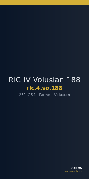 RIC IV Volusian 188 — CANOA