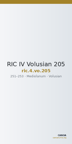 RIC IV Volusian 205 — CANOA