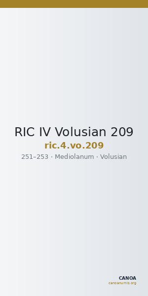 RIC IV Volusian 209 — CANOA