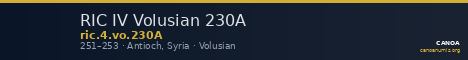 RIC IV Volusian 230A — CANOA