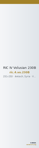 RIC IV Volusian 230B — CANOA