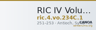 RIC IV Volusian 234C: Subtype 1 — CANOA
