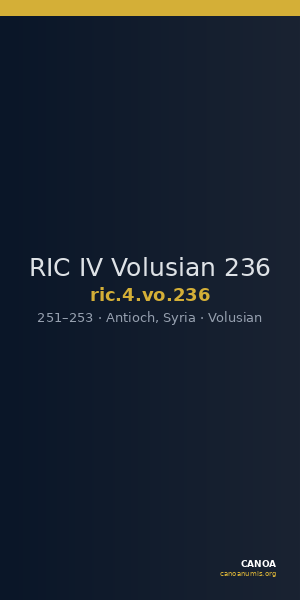 RIC IV Volusian 236 — CANOA
