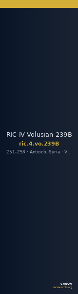 RIC IV Volusian 239B — CANOA