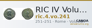 RIC IV Volusian 241 — CANOA