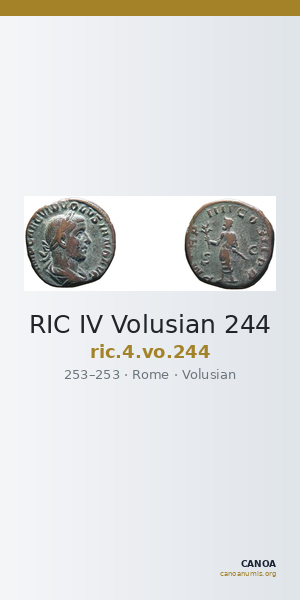 RIC IV Volusian 244 — CANOA