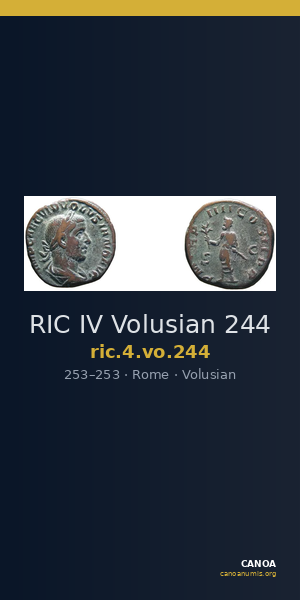 RIC IV Volusian 244 — CANOA
