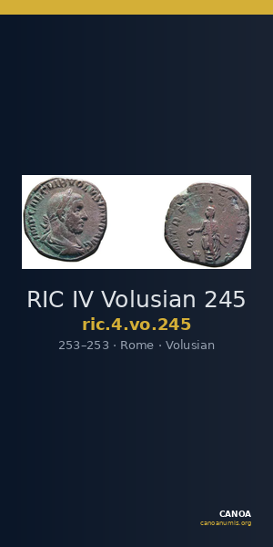 RIC IV Volusian 245 — CANOA