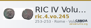 RIC IV Volusian 245 — CANOA