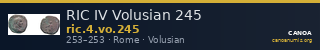 RIC IV Volusian 245 — CANOA