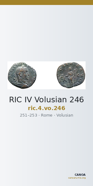 RIC IV Volusian 246 — CANOA