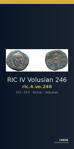 RIC IV Volusian 246 — CANOA