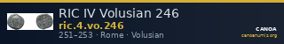 RIC IV Volusian 246 — CANOA