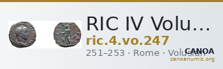RIC IV Volusian 247 — CANOA