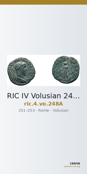 RIC IV Volusian 248A — CANOA