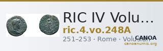 RIC IV Volusian 248A — CANOA