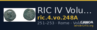 RIC IV Volusian 248A — CANOA