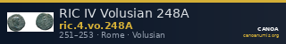 RIC IV Volusian 248A — CANOA