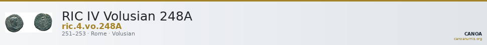 RIC IV Volusian 248A — CANOA