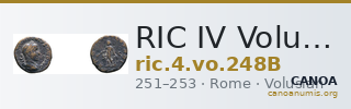 RIC IV Volusian 248B — CANOA