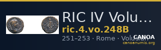 RIC IV Volusian 248B — CANOA