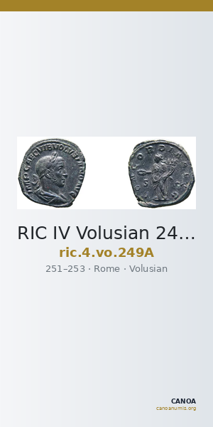 RIC IV Volusian 249A — CANOA