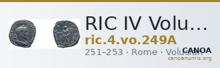 RIC IV Volusian 249A — CANOA