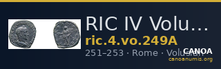 RIC IV Volusian 249A — CANOA