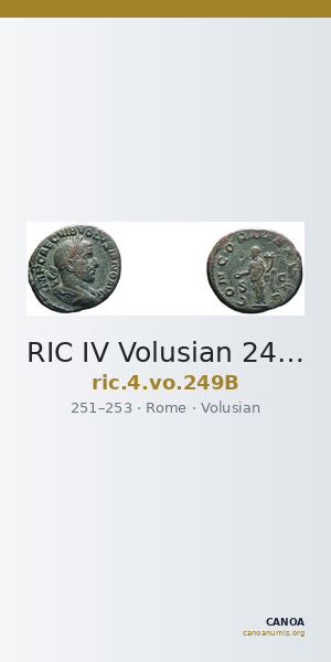 RIC IV Volusian 249B — CANOA
