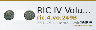 RIC IV Volusian 249B — CANOA