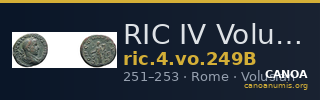 RIC IV Volusian 249B — CANOA