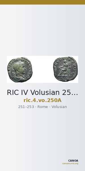 RIC IV Volusian 250A — CANOA