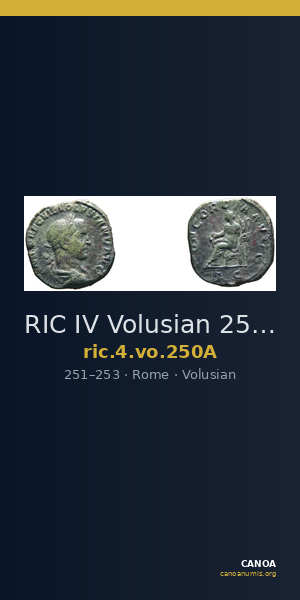 RIC IV Volusian 250A — CANOA