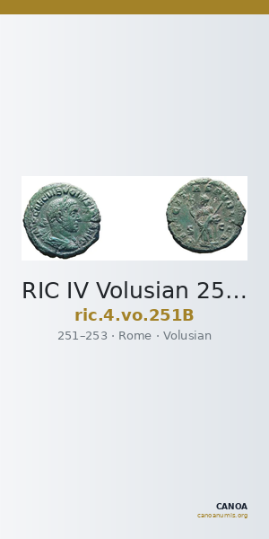RIC IV Volusian 251B — CANOA