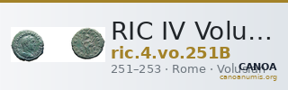 RIC IV Volusian 251B — CANOA