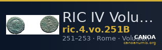 RIC IV Volusian 251B — CANOA