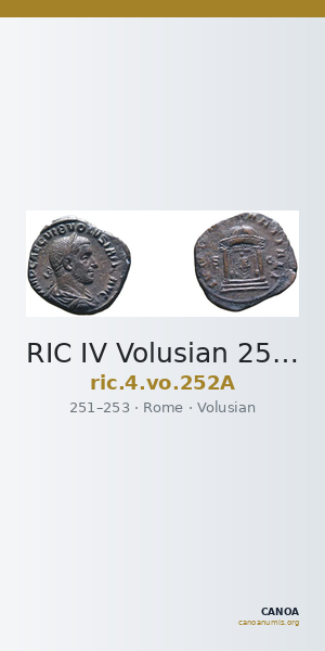 RIC IV Volusian 252A — CANOA