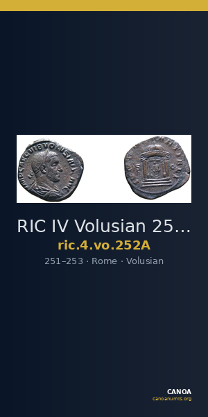 RIC IV Volusian 252A — CANOA