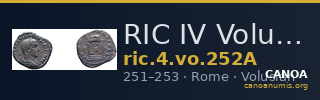 RIC IV Volusian 252A — CANOA