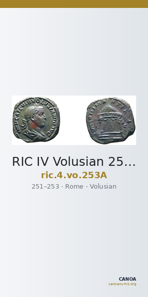 RIC IV Volusian 253A — CANOA