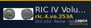 RIC IV Volusian 253A — CANOA