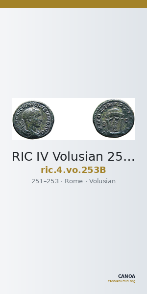 RIC IV Volusian 253B — CANOA