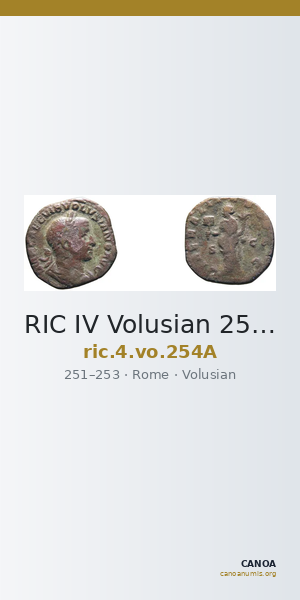 RIC IV Volusian 254A — CANOA