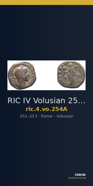RIC IV Volusian 254A — CANOA