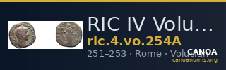 RIC IV Volusian 254A — CANOA