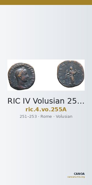 RIC IV Volusian 255A — CANOA