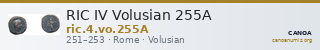 RIC IV Volusian 255A — CANOA