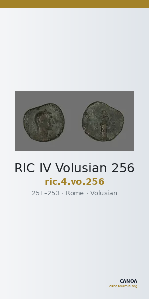 RIC IV Volusian 256 — CANOA